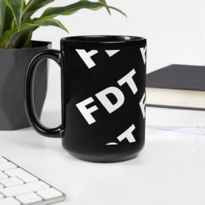 FDT Black Glossy Mug