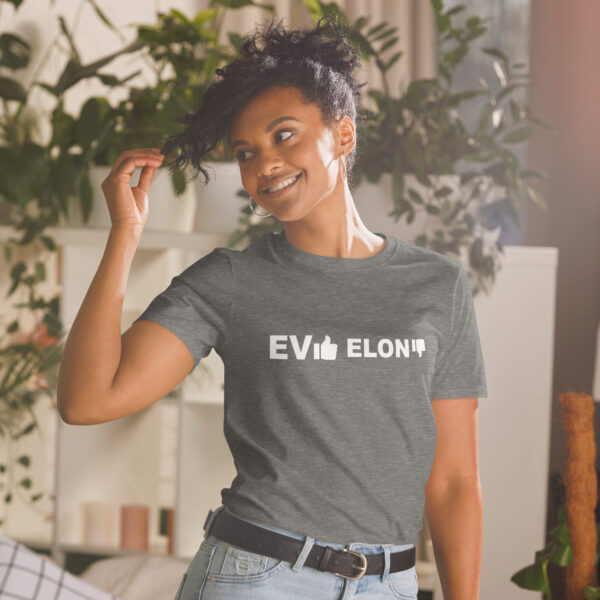 EV YES elon NO - Short-Sleeve Unisex T-Shirt - Image 13