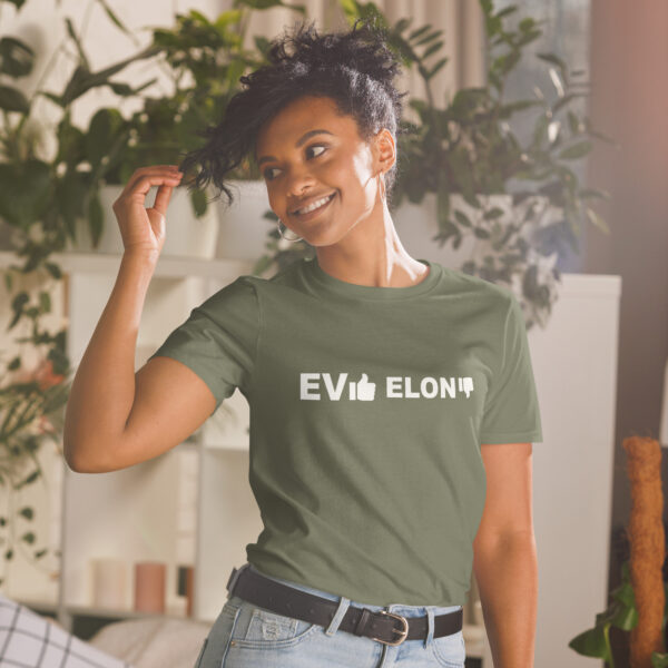 EV YES elon NO - Short-Sleeve Unisex T-Shirt - Image 15