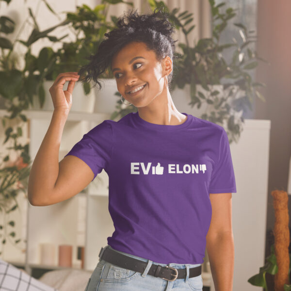 EV YES elon NO - Short-Sleeve Unisex T-Shirt - Image 5