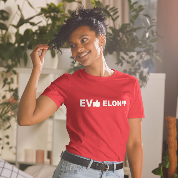 EV YES elon NO - Short-Sleeve Unisex T-Shirt - Image 9