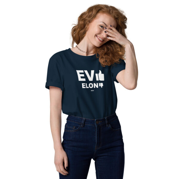 EV Yes Elonia No - Unisex organic cotton t-shirt - Image 3